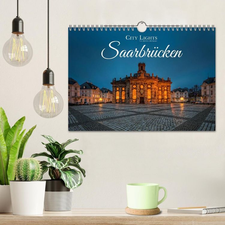 Produktbild: City Lights Saarbr&uuml;cken (Wandkalender 2027 DIN A4 quer), CALVENDO Monatskalender