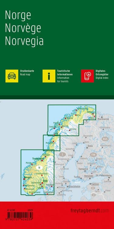 Produktbild: freytag & berndt Stra&szlig;enkarte Norwegen 1:600.000