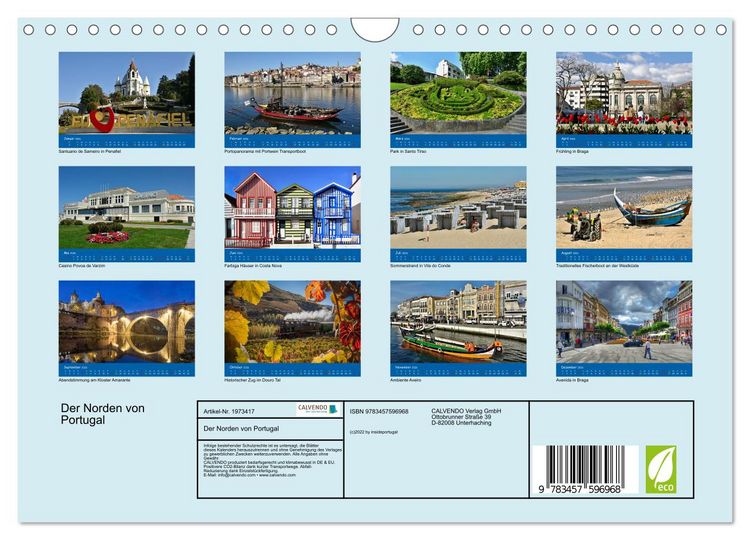 Produktbild: Der Norden von Portugal (Wandkalender 2026 DIN A4 quer), CALVENDO Monatskalender