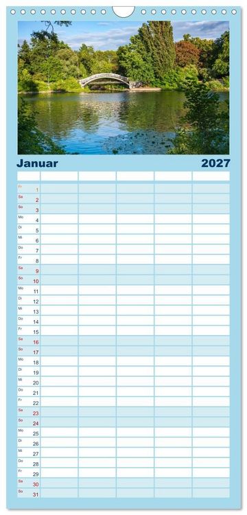 Produktbild: Familienplaner 2027 - Bootscharter nach Berlin mit 5 Spalten (Wandkalender, 21 x 45 cm) CALVENDO