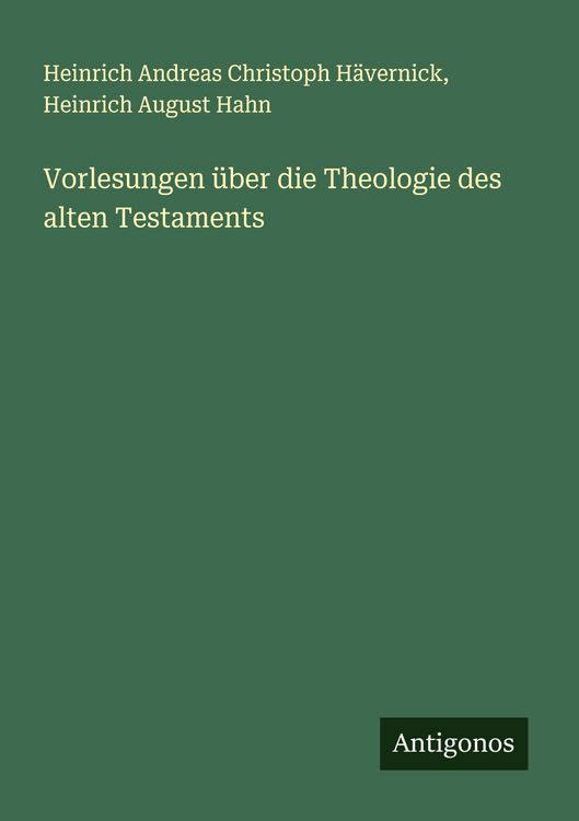 Produktbild: Vorlesungen &uuml;ber die Theologie des alten Testaments