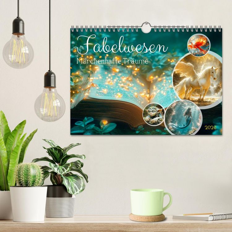Produktbild: FABELWESEN M&auml;rchenhafte Tr&auml;ume (Wandkalender 2026 DIN A4 quer), CALVENDO Monatskalender