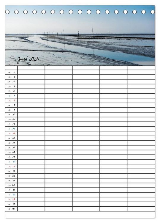 Produktbild: JUIST - DIE NORDSEEINSEL (Tischkalender 2026 DIN A5 hoch), CALVENDO Monatskalender