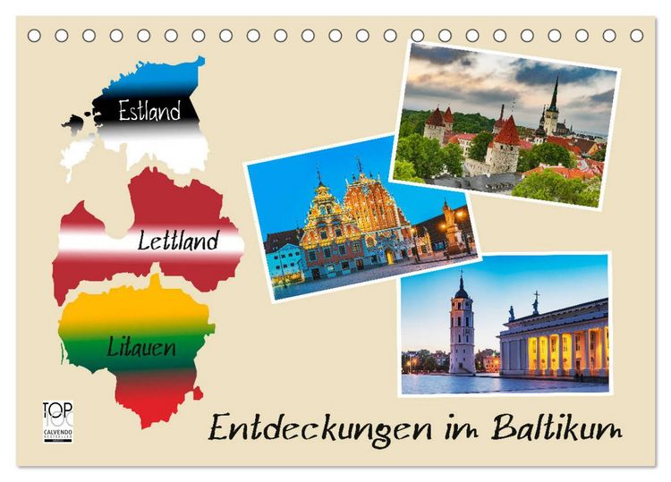 Produktbild: Entdeckungen im Baltikum (Tischkalender 2026 DIN A5 quer), CALVENDO Monatskalender