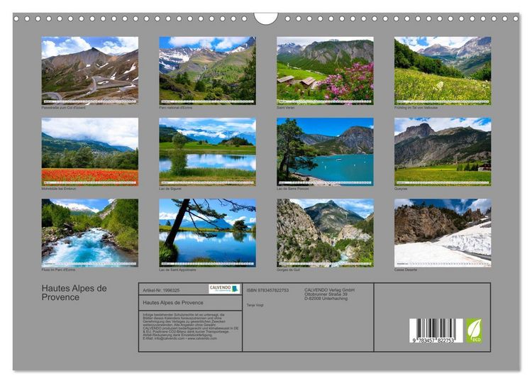 Produktbild: Hautes Alpes de Provence (Wandkalender 2026 DIN A3 quer), CALVENDO Monatskalender