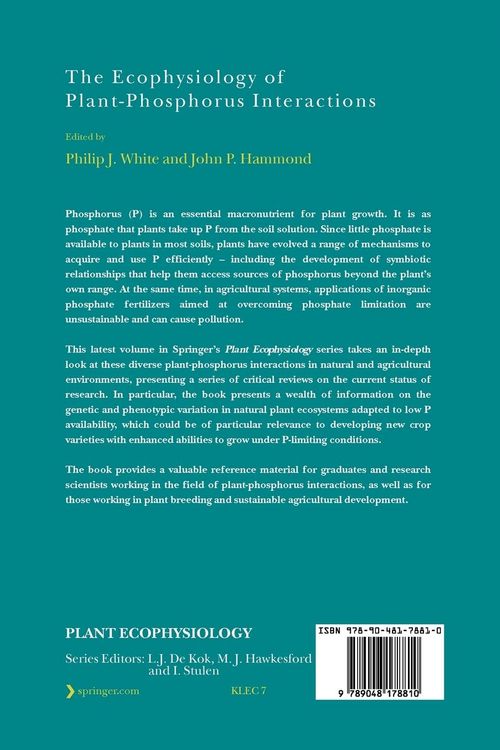 Produktbild: The Ecophysiology of Plant-Phosphorus Interactions
