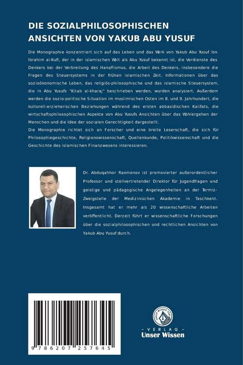 Produktbild: Die Sozialphilosophischen Ansichten von Yakub Abu Yusuf