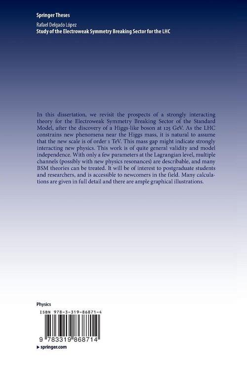 Produktbild: Study of the Electroweak Symmetry Breaking Sector for the LHC
