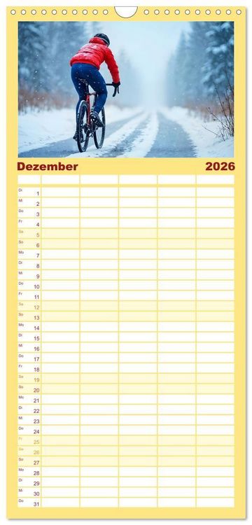 Produktbild: Familienplaner 2026 - Kilometerkiller - Rennrad-Power im Jahresverlauf mit 5 Spalten (Wandkalender, 21 x 45 cm) CALVENDO