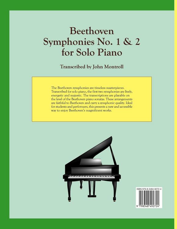 Produktbild: Beethoven Symphonies No. 1 & 2 for Solo Piano