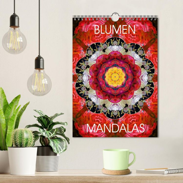 Produktbild: BLUMEN MANDALAS (Wandkalender 2026 DIN A4 hoch), CALVENDO Monatskalender