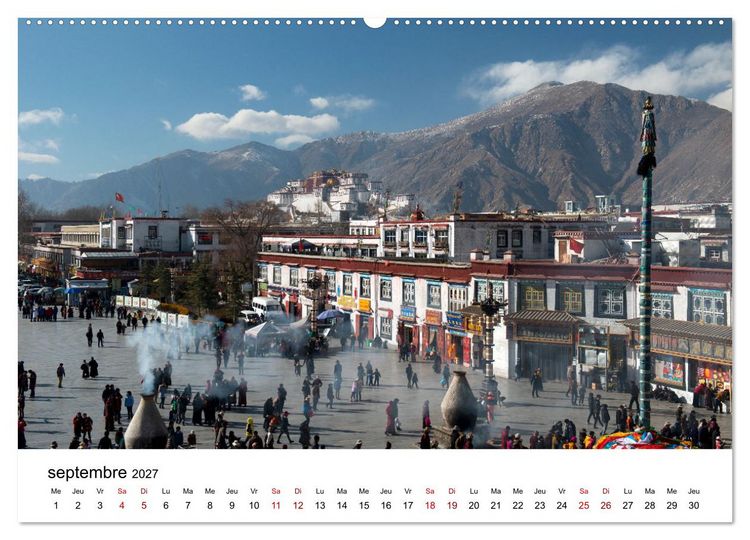 Produktbild: Monast&egrave;res et paysages du Tibet (Calendrier mural 2027 DIN A2 vertical), CALVENDO calendrier mensuel