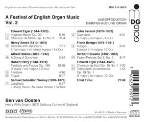 Produktbild: Ein Festival englischer Orgelmusik Vol.2