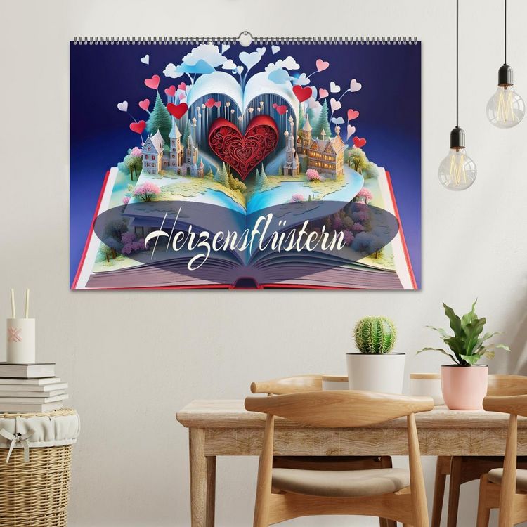 Produktbild: Herzensfl&uuml;stern (Wandkalender 2026 DIN A2 quer), CALVENDO Monatskalender