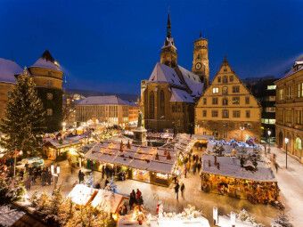 Produktbild: CALVENDO Puzzle Weihnachtsmarkt auf dem Schillerplatz in Stuttgart | 1000 Teile Lege-Gr&ouml;&szlig;e 64x48cm Foto-Puzzle f&uuml;r gl&uuml;ckliche Stunden
