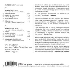 Produktbild: Schubert: Piano Trios Nos. 1 & 2,Notturno & Sonat