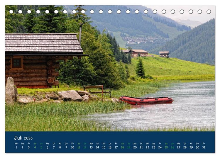 Produktbild: Bergwelt Hohe Tauern - Wandergenuss in alpiner Landschaft (Tischkalender 2026 DIN A5 quer), CALVENDO Monatskalender