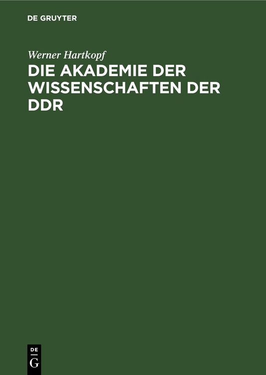 Produktbild: Die Akademie der Wissenschaften der DDR