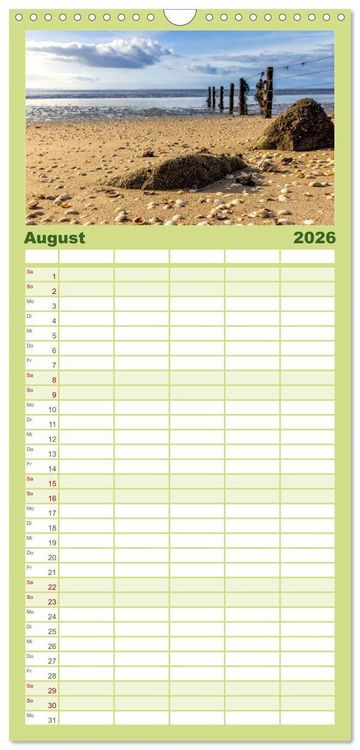 Produktbild: Familienplaner 2026 - Pellworm - Das Inselparadies mit 5 Spalten (Wandkalender, 21 x 45 cm) CALVENDO