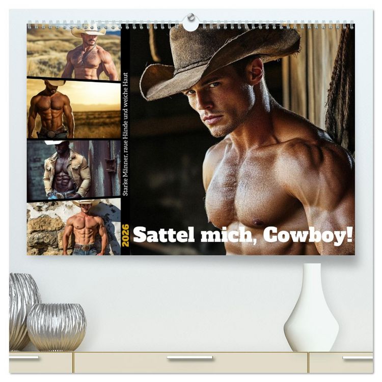 Produktbild: Sattel mich, Cowboy! (hochwertiger Premium Wandkalender 2026 DIN A2 quer), Kunstdruck in Hochglanz