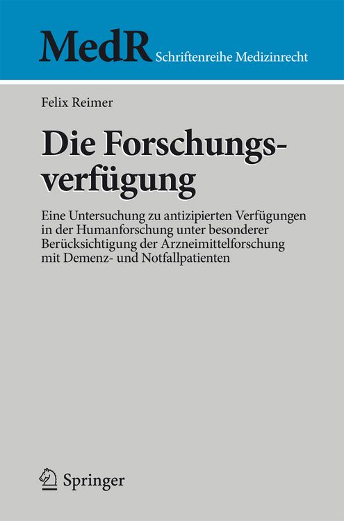 Produktbild: Die Forschungsverf&uuml;gung