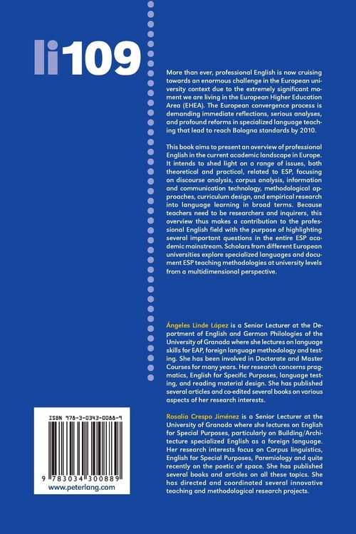 Produktbild: Professional English in the European Context: The EHEA Challenge