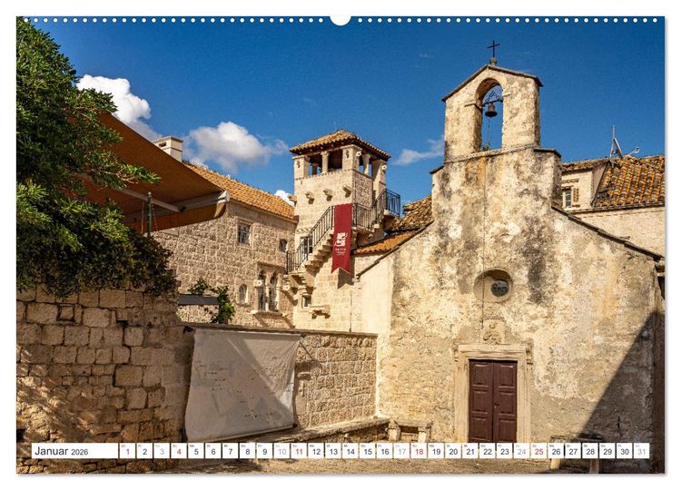 Produktbild: Kroatien - Korcula (Wandkalender 2026 DIN A2 quer), CALVENDO Monatskalender