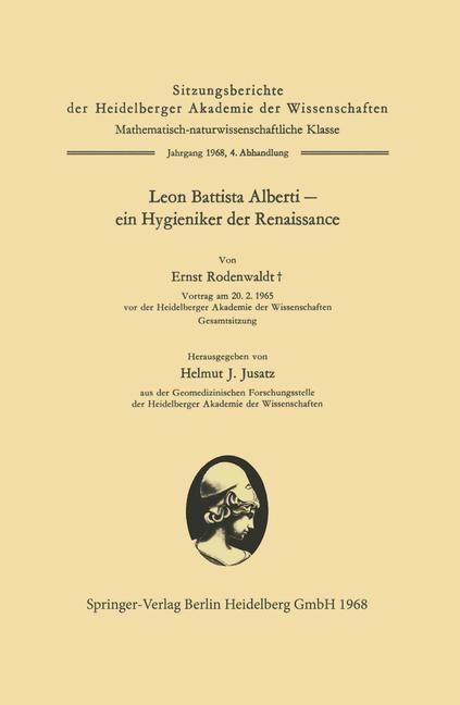Produktbild: Leon Battista Alberti - ein Hygieniker der Renaissance