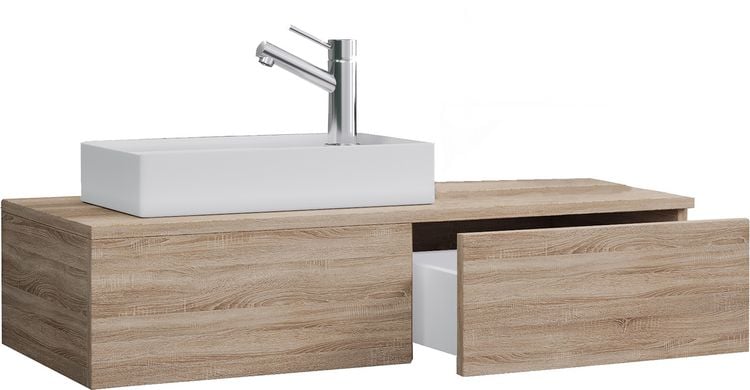 Produktbild: 2-tlg. G&auml;ste WC Waschplatz Waschtisch schmal Gudas