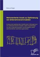 Produktbild: Wertorientierter Ansatz zur Optimierung von Unternehmensimmobilien