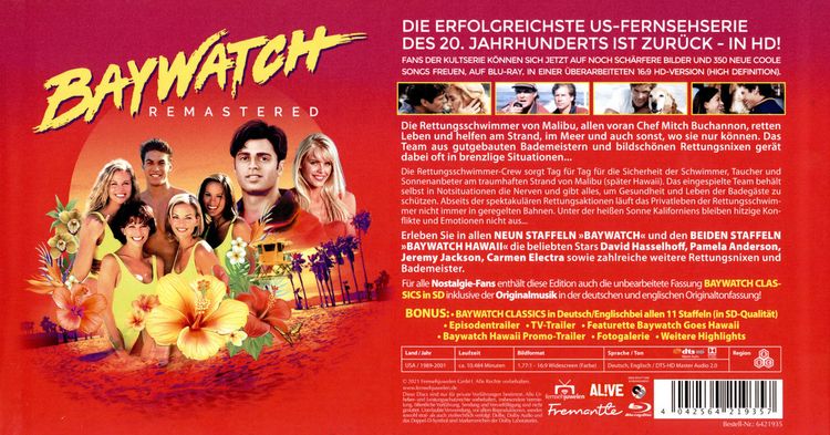 Produktbild: Baywatch HD - Komplettbox: Staffeln 1-9 inkl. Baywatch Hawaii HD (Fernsehjuwelen) [44 BRs]