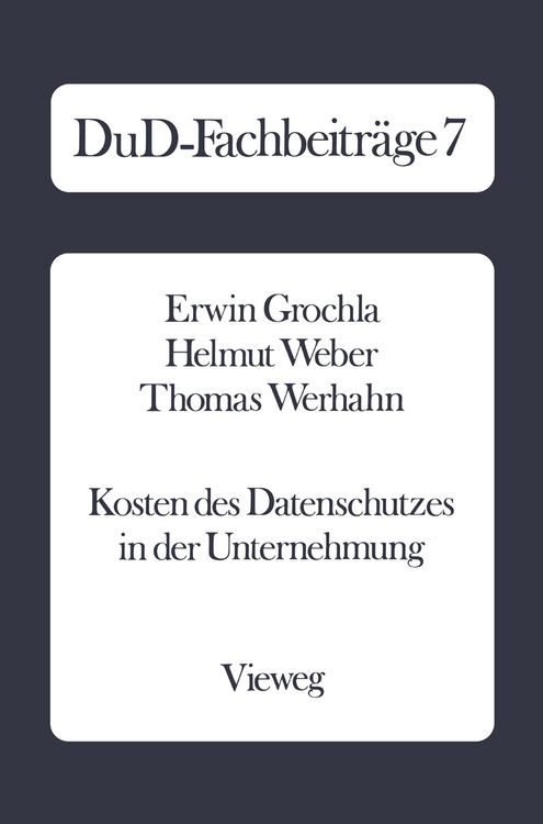 Produktbild: Kosten des Datenschutzes in der Unternehmung