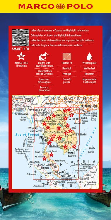 Produktbild: MARCO POLO Reisekarte Thailand, Vietnam 1:1,9 Mio.