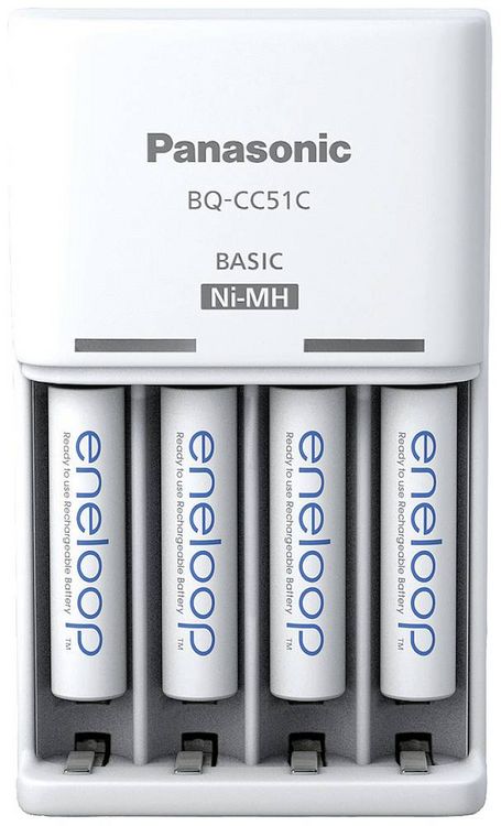 Produktbild: Panasonic Basic BQ-CC51 + 4x eneloop AAA Steckerladerger&auml;t NiMH Micro (AAA), Mignon (AA)