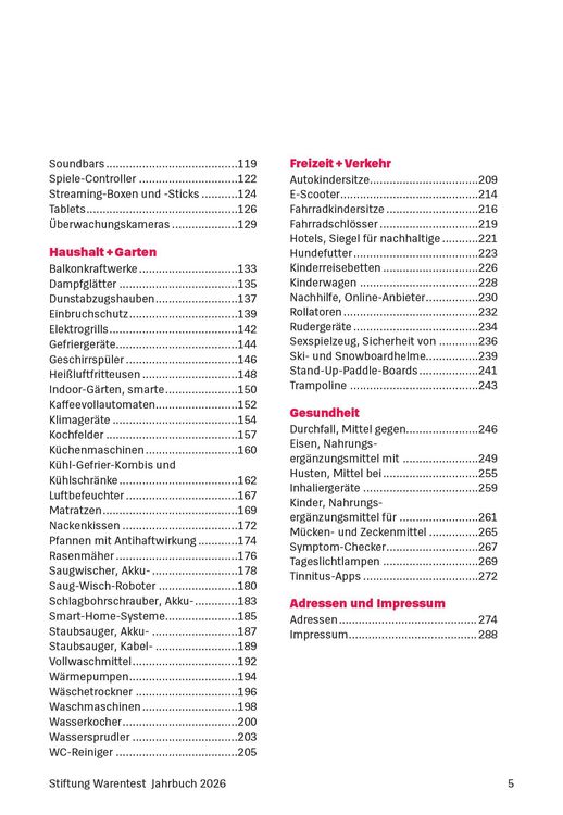Produktbild: Stiftung Warentest Jahrbuch 2026