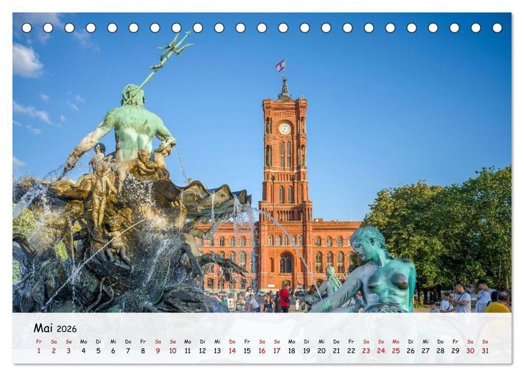 Produktbild: Berlin - Zwischen Alexanderplatz und Brandenburger Tor (Tischkalender 2026 DIN A5 quer), CALVENDO Monatskalender
