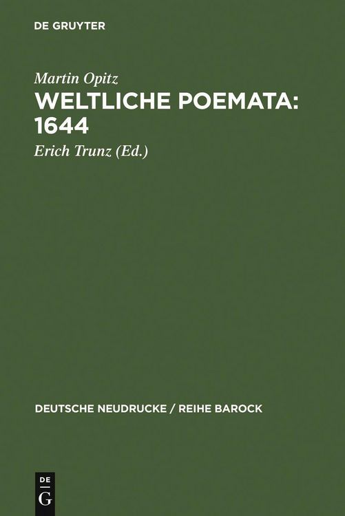 Produktbild: Weltliche Poemata : 1644