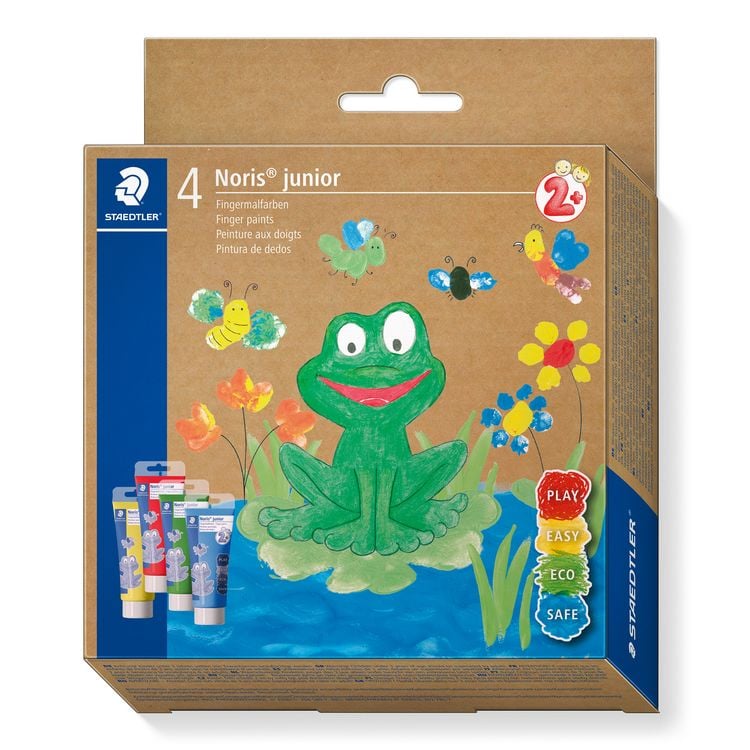 Produktbild: STAEDTLER Fingermalfarbe Noris junior 881, 4 x 75 ml Tuben