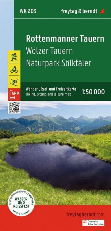 Produktbild: Freytag & berndt Wanderkarte WK 203 Rottenmanner Tauern, W&ouml;lzer Tauern - Naturpark S&ouml;lkt&auml;ler 1:50.000