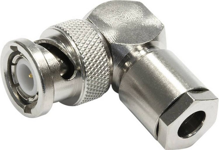 Produktbild: Teleg&auml;rtner 100023301 100023301 BNC-Steckverbinder Stecker, gewinkelt 50Ω 1St.