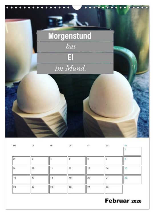 Produktbild: Mit Eiern durch's Jahr. (Wandkalender 2026 DIN A3 hoch), CALVENDO Monatskalender
