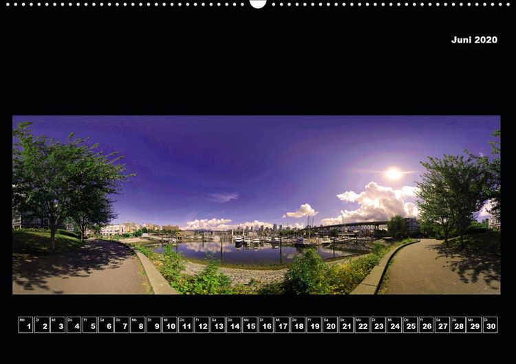 Produktbild: Vancouver / Kanada in faszinierender 360&deg; Panorama-Photographie (Premium, hochwertiger DIN A2 Wandkalender 2020, Kunstdruck in Hochglanz)