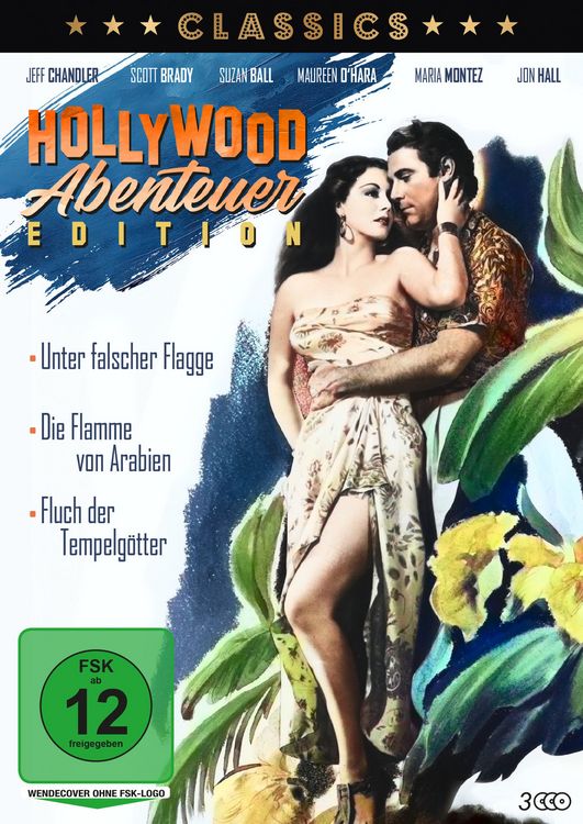 Produktbild: Hollywood Abenteuer Edition: Unter falscher Flagge / Die Flamme von Arabien / Fluch der Tempelg&ouml;tter [3 DVDs]