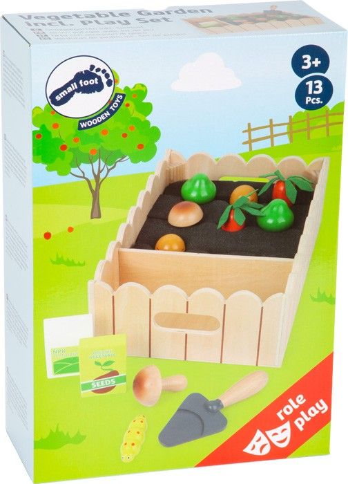 Small foot 12011 Gemüsegarten Spielset, MiniBeet mit Zubehör, 13