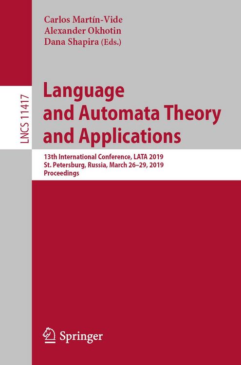 Produktbild: Language and Automata Theory and Applications