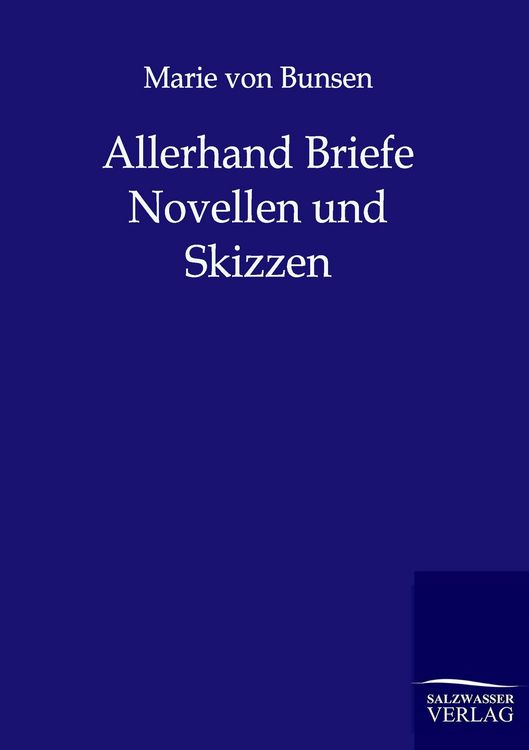 Produktbild: Allerhand Briefe, Novellen und Skizzen