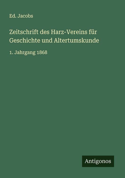 Produktbild: Zeitschrift des Harz-Vereins f&uuml;r Geschichte und Altertumskunde