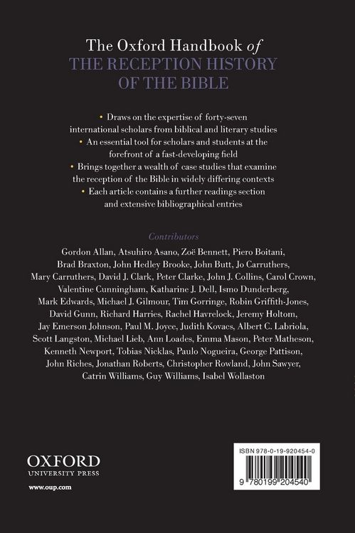 Produktbild: Ohb Reception History Bible Ohbk C