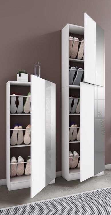 Produktbild: Holz Schuhschrank Schuhkommode Fulisa XL Spiegel