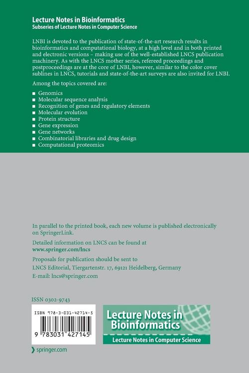 Produktbild: Advances in Bioinformatics and Computational Biology